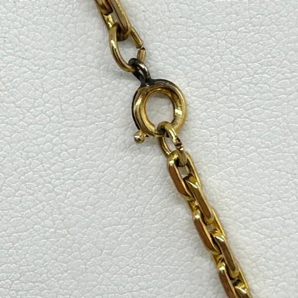 Tutankhamun Gold-tone Coin Pendant Necklace Egyptian Symbols & Greek Key Border - Picture 11 of 14